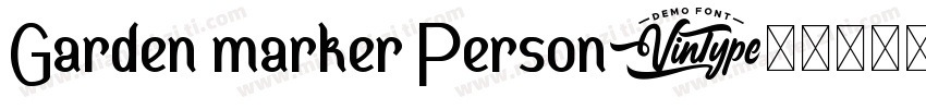 Garden marker Person字体转换